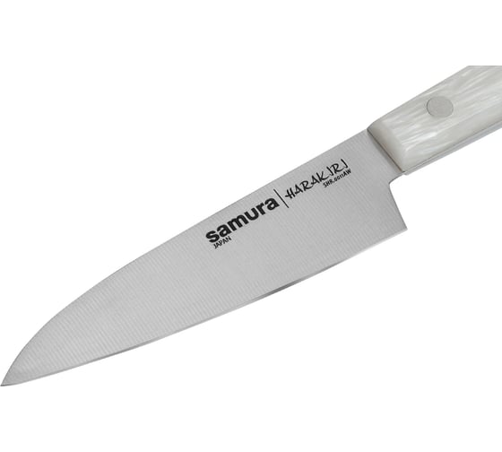 Кухонный овощной нож Samura HARAKIRI 99 мм, коррозийно-стойкая сталь, белый акрил SHR-0011AW/K
