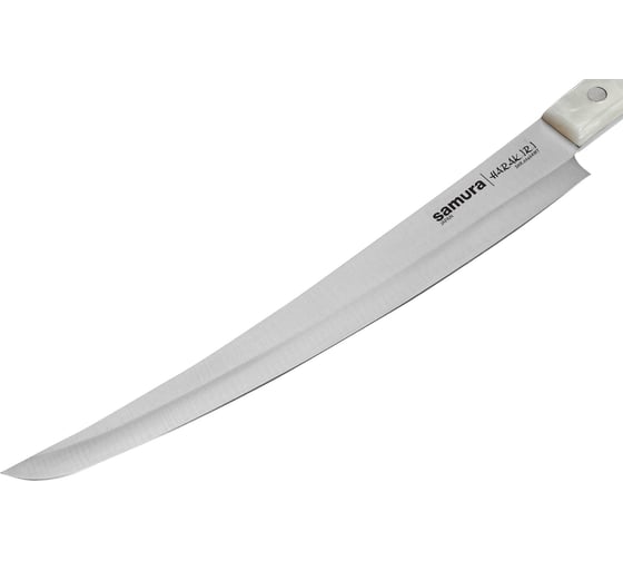 Кухонный нож слайсер Samura HARAKIRI Tanto 230 мм, коррозийно-стойкая сталь, белый акрил SHR-0046AWT/K