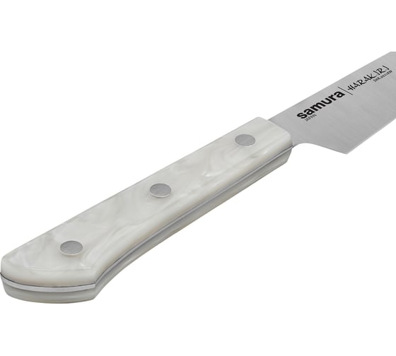 Кухонный универсальный нож Samura HARAKIRI 120 мм, коррозийно-стойкая сталь, белый акрил SHR-0021AW/K