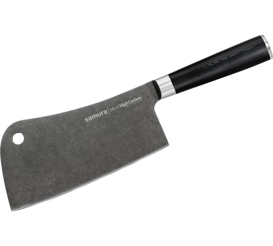 Кухонный топорик Samura Mo-V Stonewash 180 мм, G-10 SM-0040B/K
