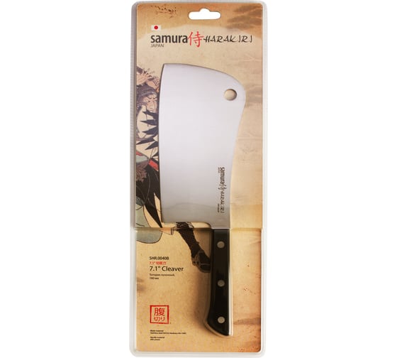 Кухонный топорик Samura HARAKIRI 180 мм, коррозийно-стойкая сталь, ABS пластик SHR-0040B/K 1