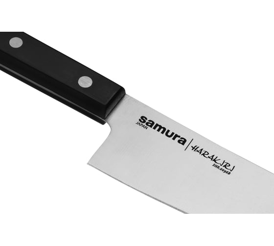Кухонный нож Samura "HARAKIRI" Гранд Сантоку 197 мм, коррозионно-стойкая сталь, ABS пластик SHR-0096B/K