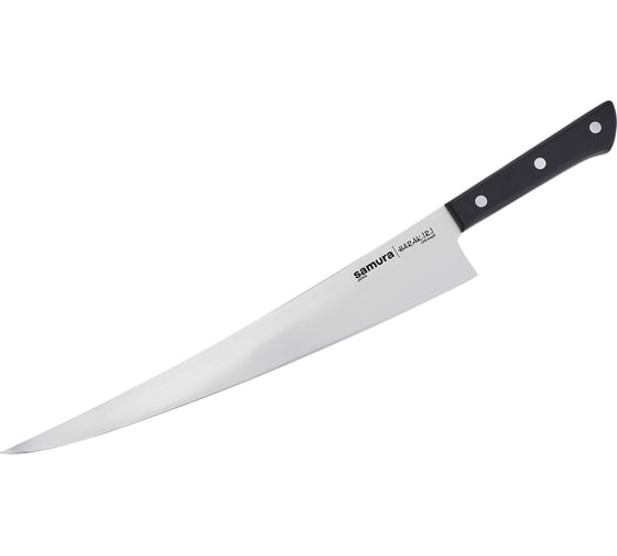 Кухонный нож Samura "HARAKIRI" длинный, слайсер, 290 мм, коррозионно-стойкая сталь, ABS пластик SHR-0049B/K