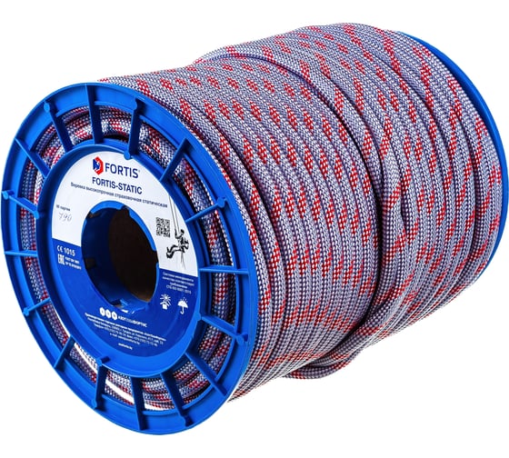 Веревка АзотХимФортис Fortis Static ВВС 48-ми прядная, 11 мм, 100 м 71835