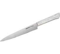 Кухонный нож Samura "HARAKIRI" для нарезки 196 мм, коррозионно-стойкая сталь, белый акрил SHR-0045AW/K