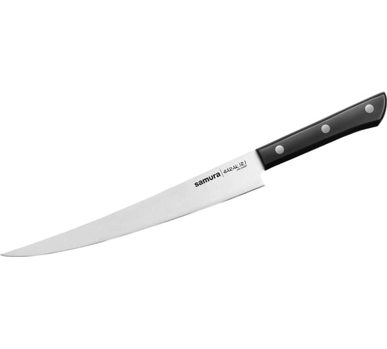 Кухонный нож Samura "HARAKIRI" филейный Fisherman, 224 мм, коррозионно-стойкая сталь, ABS пластик SHR-0048BF/K