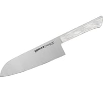 Кухонный нож Samura "HARAKIRI" Сантоку 175 мм, коррозионно-стойкая сталь, белый акрил SHR-0095AW/K