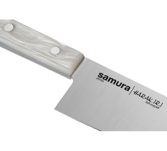 Кухонный нож Samura "HARAKIRI" Сантоку 175 мм, коррозионно-стойкая сталь, белый акрил SHR-0095AW/K