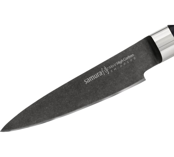Кухонный овощной нож Samura Mo-V Stonewash 90 мм, G-10 SM-0010B/K