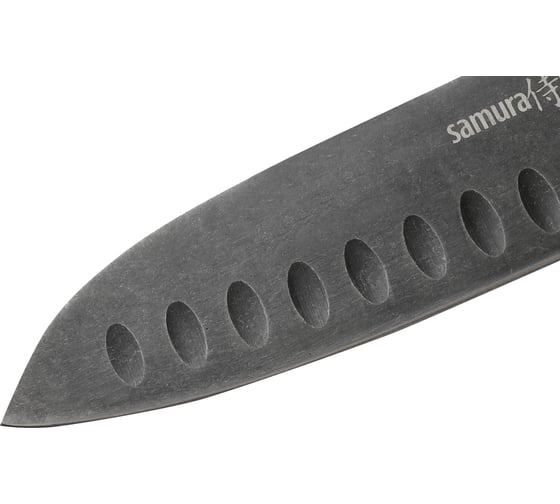 Кухонный нож Сантоку Samura Mo-V Stonewash 138 мм, G-10 SM-0093B/K