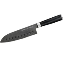 Кухонный нож Сантоку Samura Mo-V Stonewash 180 мм, G-10 SM-0094B/K