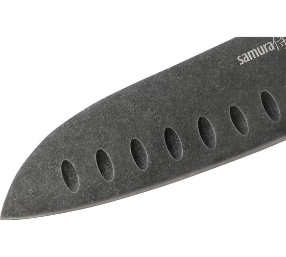 Кухонный нож Сантоку Samura Mo-V Stonewash 180 мм, G-10 SM-0094B/K