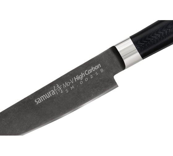 Кухонный универсальный нож " Mo-V Stonewash" 125 мм, G-10 Samura SM-0021B/K