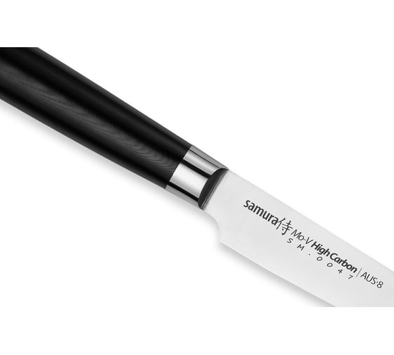 Кухонный нож для нарезки Samura Mo-V короткий слайсер 220 мм, G-10 SM-0047/K