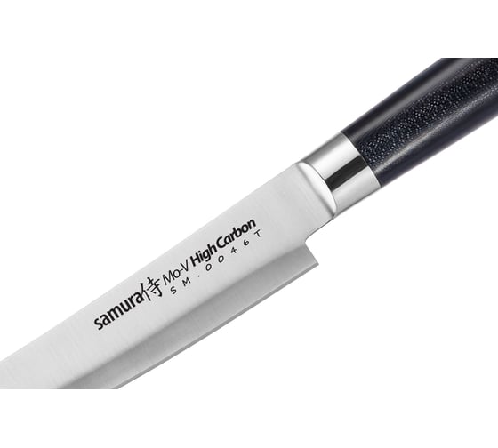 Кухонный нож для нарезки Samura Mo-V слайсер Tanto 230 мм, G-10 SM-0046T/K