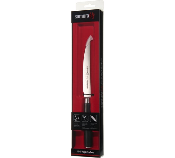 Кухонный нож для стейка Samura Mo-V 120 мм, G-10 SM-0031/K