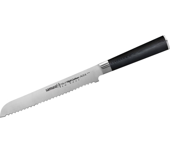 Кухонный нож для хлеба Samura Mo-V 230 мм, G-10 SM-0055/K