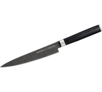 Кухонный универсальный нож Samura Mo-V Stonewash 150 мм, G-10 SM-0023B/K