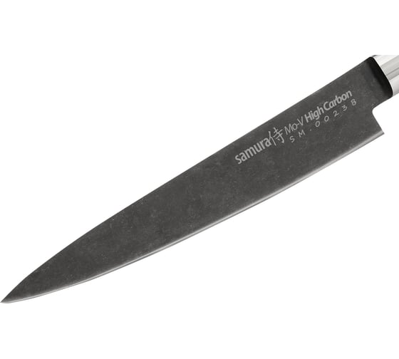 Кухонный универсальный нож Samura Mo-V Stonewash 150 мм, G-10 SM-0023B/K