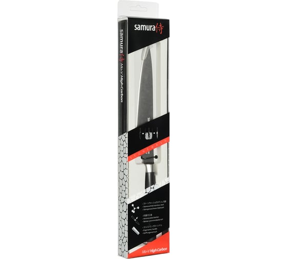 Кухонный универсальный нож Samura Mo-V Stonewash 150 мм, G-10 SM-0023B/K