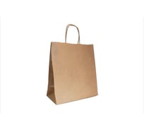 Пакет с кручеными ручками МАКПАК 250x220x120 мм, 90г/м2, крафт макулатура, 250 штук 110005