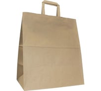 Пакет с плоскими ручками МАКПАК 350x260x150 мм, 90г/м2, крафт макулатура, 250 штук 110364
