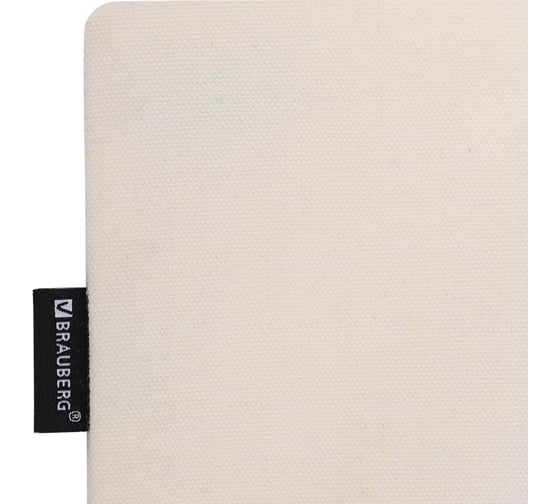 Сумка-шоппер BRAUBERG premium, канвас, 40x35 см, на кнопке, карман, бежевый, tic-tac-toe 271902
