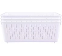 Набор корзинок для хранения Полимербыт 3 шт., белый 430103100