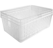 Набор корзинок для хранения Полимербыт 3 шт., прозрачный 430103300