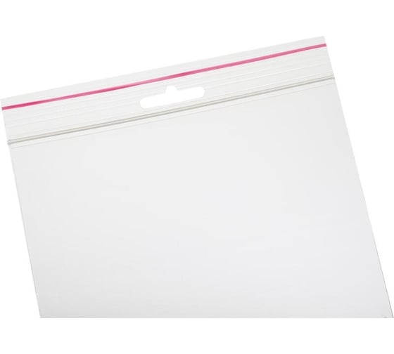 Пакет ООО Комус с замком zip lock, с европодвесом, 15x22 см, 60 мкм, 100 шт. 1218116