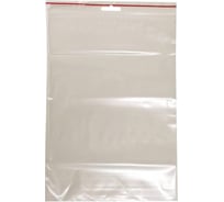 Пакет ООО Комус с замком zip lock, с европодвесом, 20x30 см, 60 мкм, 100 шт. 1269625