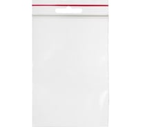 Пакет ООО Комус с замком zip lock, с европодвесом, 8x12 см, 60 мкм, 100 шт. 1218112