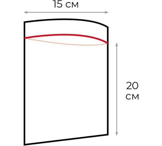 Пакет ООО Комус с замком zip lock, с европодвесом, 15x20 см, 60 мкм, 100 шт. 1269622