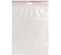 Пакет ООО Комус с замком zip lock, с европодвесом, 18x25 см, 60 мкм, 100 шт. 1269623