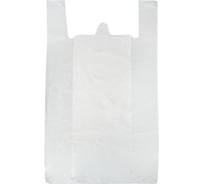 Пакет-майка ООО Комус пнд 42+20x75 см, 15 мкм, белый, 100 шт. 1591997