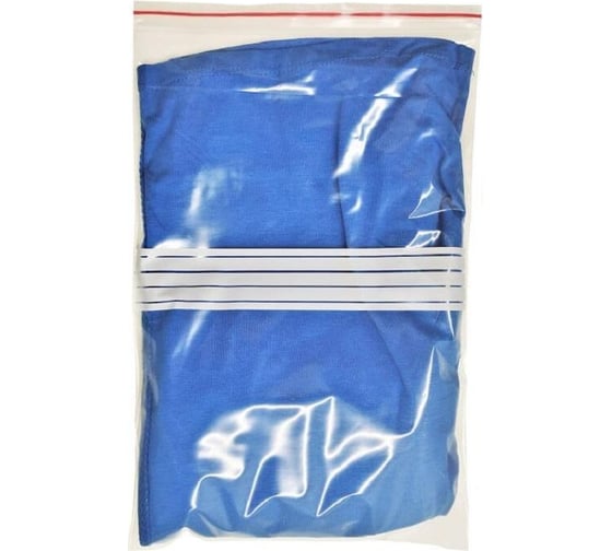 Пакет ООО Комус с замком zip lock, 20x30 см, 60 мкм, с полосой для надписи, 100 шт. 1299391