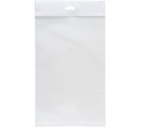 Пакет ООО Комус бопп, 180x250 мм + 30 мм клапан со скотчем, европодвес, 25 мкм, 100 шт. 1540199