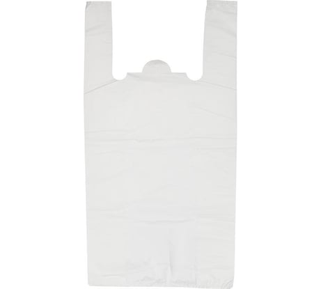 Пакет-майка ООО Комус пнд, 28+15x54 см, 15 мкм, 100 шт., белый s 1827447