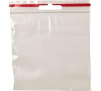 Пакет с замком ООО Комус zip lock, с европодвесом, 10x10 см, 60 мкм, 100 шт. 1269621