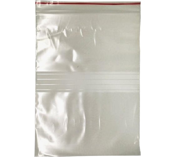 Пакет с замком ООО Комус zip lock, 18x25 см, 60 мкм, с полосой для надписей, 100 шт. 1299390