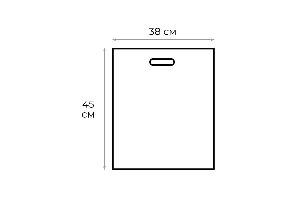 Пакет с вырубной ручкой ООО Комус мой париж, 45x38 см, 50 шт. 973565 -  выгодная цена, отзывы, характеристики, фото - купить в Москве и РФ