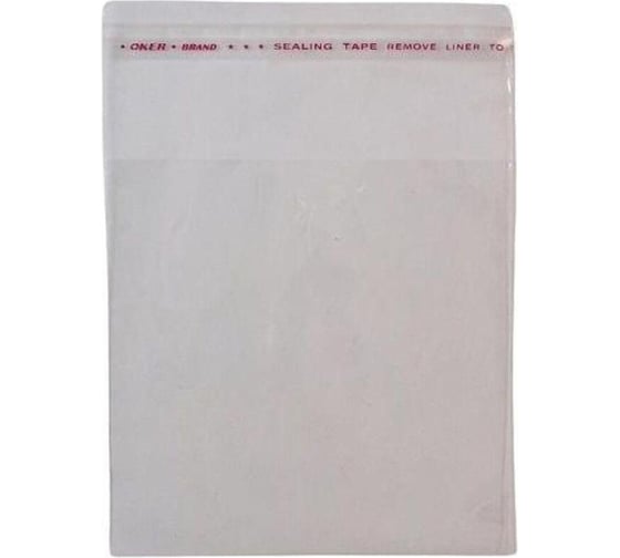 Пакет ООО Комус пп, 15x15+4 см, с клеевым клапаном, 20 мкм, 100 шт. 1317561