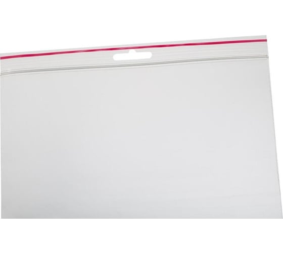 Пакет ООО Комус с замком zip lock, с европодвесом, 20x20 см, 60 мкм, 100 шт. 1218117