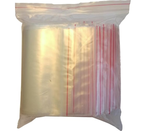 Пакет ООО Комус с замком zip lock, 12x17 см, 80 мкм, 100 шт. 1691883