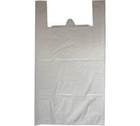 Пакет-майка ООО Комус пнд, 40+18x70 см, усиленный, 30 мкм, белый, 50 шт. 1496651