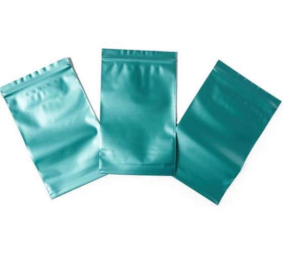 Пакет ООО Комус с замком zip lock, 10x15 см, 60 мкм, зеленый, 100 шт. 1269627