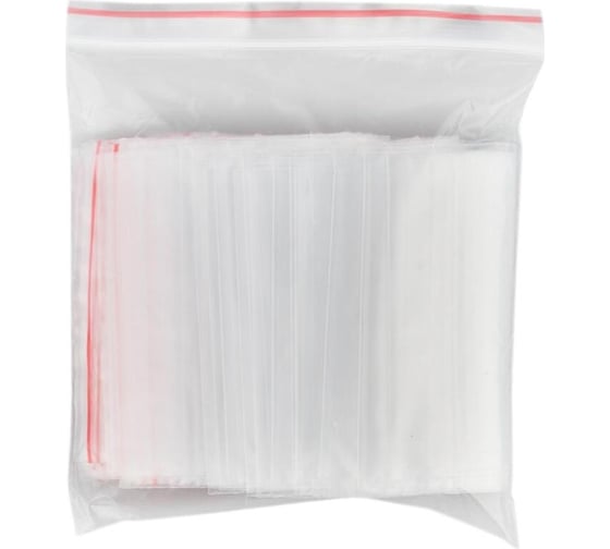 Пакет ООО Комус с замком zip lock, 10x10 см, 40 мкм, 100 шт. 721359