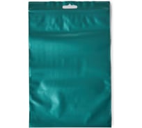 Пакет ООО Комус с замком zip lock, с европодвесом, 15x22 см, 60 мкм, зеленый, 100 шт. 1270074