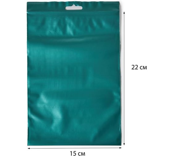 Пакет ООО Комус с замком zip lock, с европодвесом, 15x22 см, 60 мкм, зеленый, 100 шт. 1270074