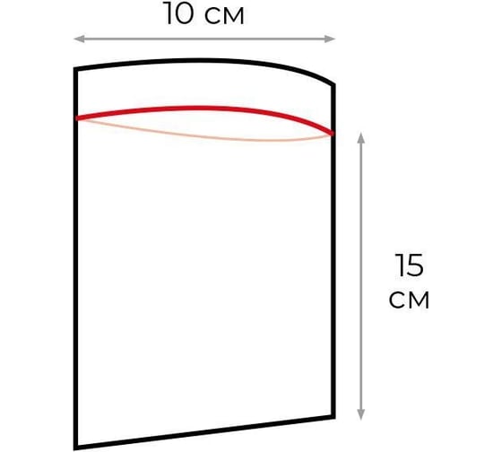 Пакет ООО Комус с замком zip lock, с европодвесом, 10x15 см, 60 мкм, 100 шт. 1218113